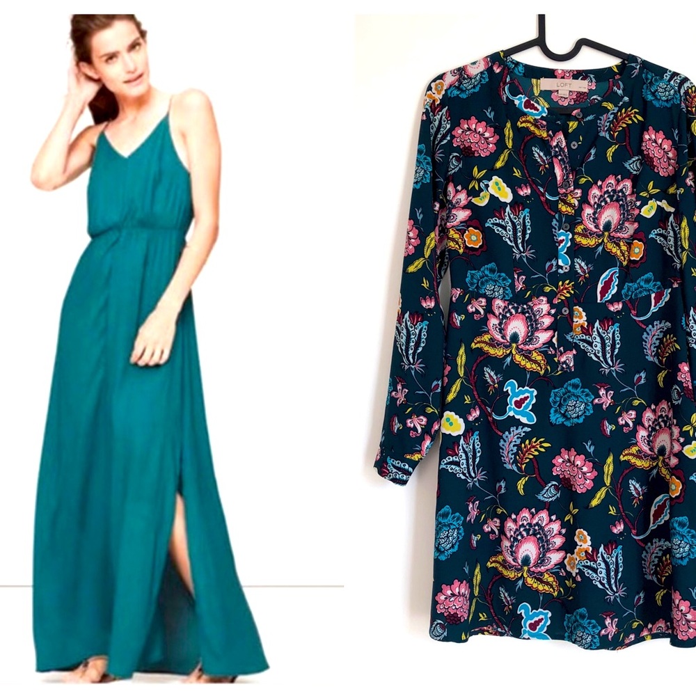 TWO beautiful Loft Petite dresses - both 00P